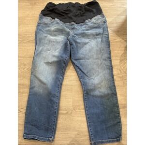 Isabel Maternity Women Size 18 Jeans Skinny Entubado Over Belly Pull On Jegging